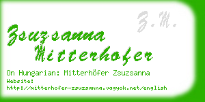 zsuzsanna mitterhofer business card