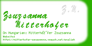 zsuzsanna mitterhofer business card